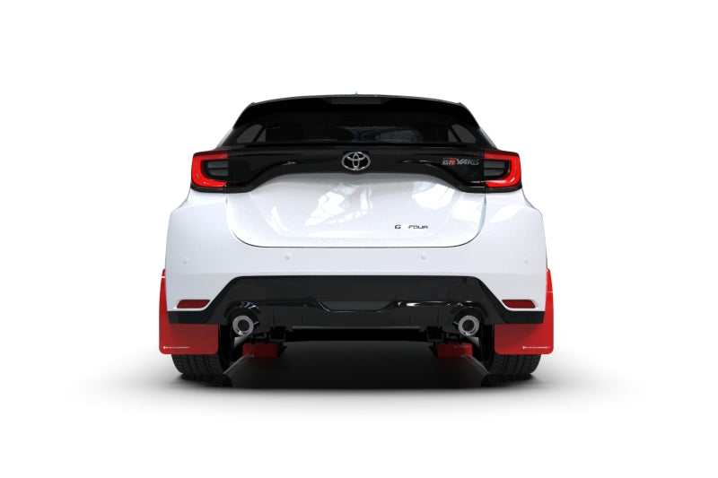 Rally Armor 20-26 Toyota GR Yaris Red Mud Flap w/White Logo