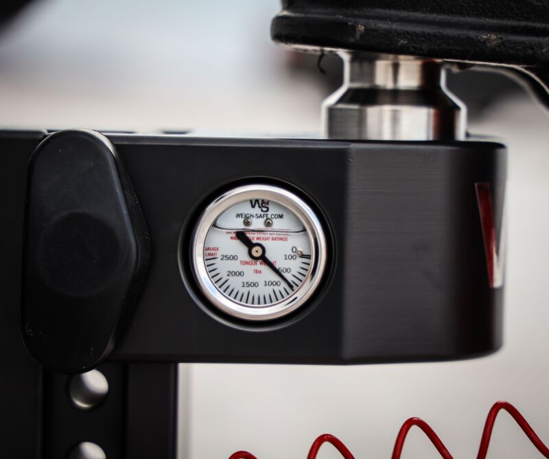 Weigh Safe 8in Drop Hitch w/Built-in Scale & 2in Shank (8K/12.5K GTWR) w/WS05 - Black Cerakote