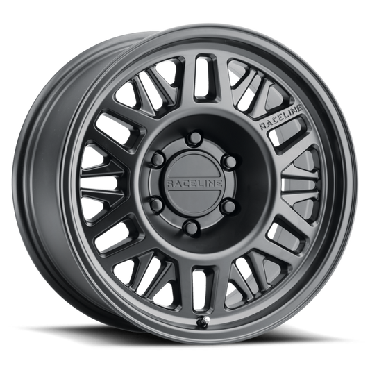 Raceline 451B Ryno 15x5in / 5x4.5 BP / 0mm Offset / 3.19in Bore - Satin Black Wheel
