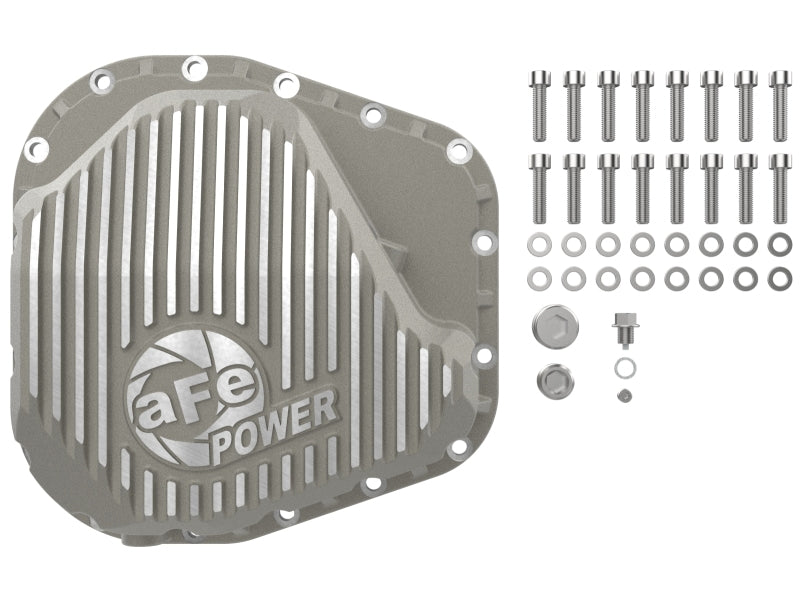 aFe POWER Street Series Rear Diff Cover Raw w/ Machined Fins Ford F-250/350 23-26 (Sterling 11.6)