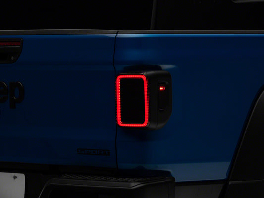 Raxiom 20-23 Jeep Gladiator JT LED Tail Lights- Black Housing (Smoked Lens)