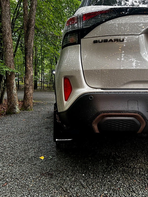 Rally Armor 25-26 Subaru Forester & Hybrid Black UR Mud Flap w/Grey Logo