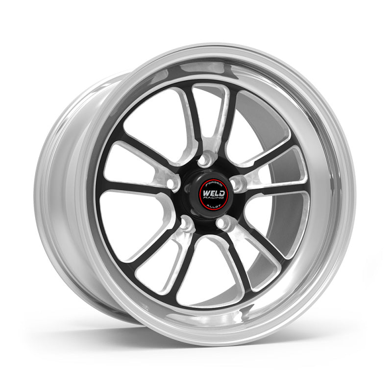 Weld S70 RT-S 18x9in / 5x114.3 BP / 6.7in. BS - Black Center - Polished Shell Wheel