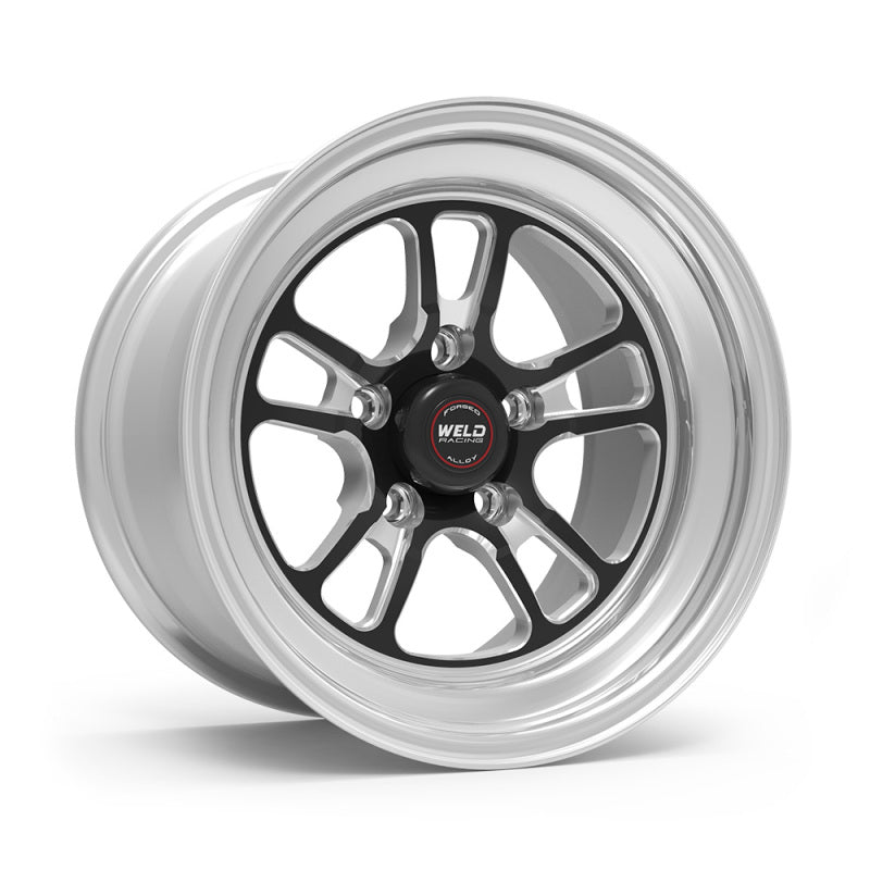 Weld S70 RT-S 15x9in / 5x114.3 BP / 7.5in. BS - Black Center - Polished Shell Wheel