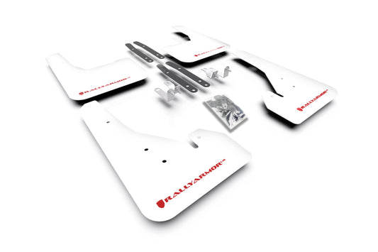 Rally Armor 18-26 Toyota Corolla Hatchback White UR Mud Flap Red Logo
