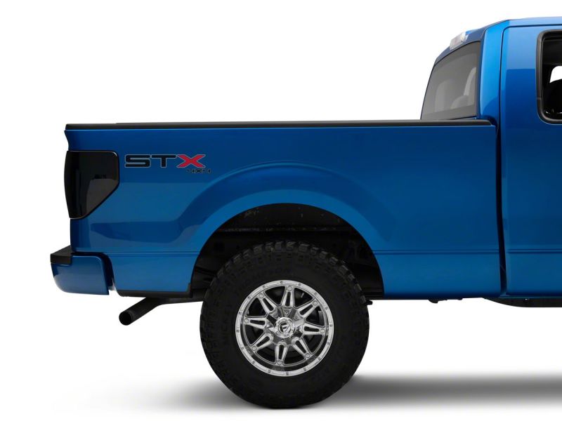 Raxiom 09-14 Ford F-150 Styleside Axial Series LED Tail Lights w/ Halo- Black Housing (Smoked Lens)