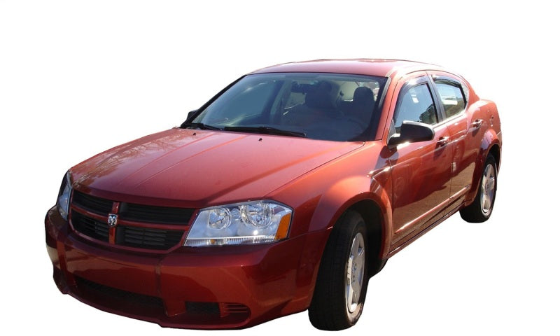 AVS 06-10 Hyundai Accent Ventvisor In-Channel Front & Rear Window Deflectors 4pc - Smoke
