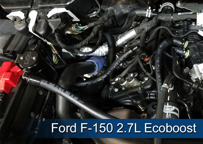 J&amp;L 2011-2023 Ford F-150 2.7L/3.5L/5.0L Passenger Side Oil Separator 3.0 - Black Anodized