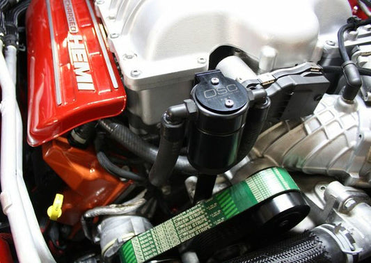 J&amp;L 15-23 Dodge Hellcat/Demon 6.2L Hemi Passenger Side Oil Separator 3.0 - Black Anodized