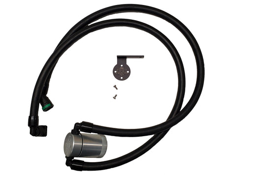 J&amp;L 2021-2023 Ford F-150 3.5L Passenger Side Oil Separator 3.0 - Clear Anodized